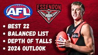 Analysing Essendon for AFL 2024 [upl. by Redmer314]