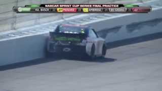 2012 Dale Earnhardt Jr bad practice crash  Pure Michigan 400 [upl. by Eedak456]