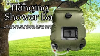 EcoFriendly Bathing  Customizable Military Green Solar Heating Shower Bag [upl. by Zenger671]