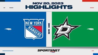 NHL Highlights  Rangers vs Stars  November 20 2023 [upl. by Anitneuq994]