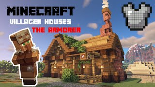 Minecraft  How to build  The ARMORER villager house [upl. by Netsrik839]