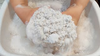 Bleach and Pine Powder 🤍 Sponges Squeezing and Handmixing 🤍 ASMR [upl. by Kareem781]