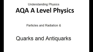 AQA A Level Physics Quarks and Antiquarks [upl. by Leva564]