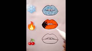 lips painting  Which one do you like Satisfying Creative Art [upl. by Soirtimid]