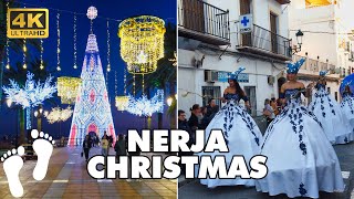 NERJA Spain Costa del Sol Andalucia Christmas December Winter ► Walking Tour 4K ► [upl. by Feune141]