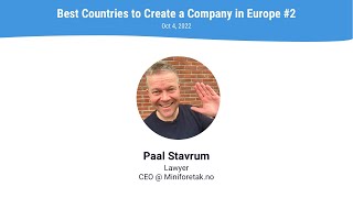 Paal Stavrum  Create a company in Norway [upl. by Arly]