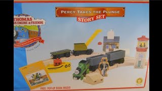 Percy Takes the Plunge Story Set Review Thomas Wooden Railway [upl. by Jami]