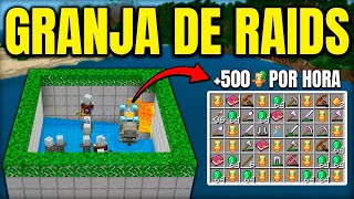 ✅ GRANJA de RAIDS TOTEMSESMERALDAS Minecraft BEDROCK 121 [upl. by Yrakcaz]