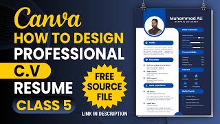 How to Design a Professional CV in Canva StepbyStep Tutorial  Class 5  SEEKHIYE  Urdu  Hindi [upl. by Soma943]