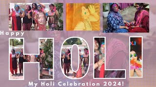 Holi celebration 2024🎉🫰☺️holi blog😂vlog holi comedy trending [upl. by Kristianson]