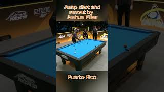 Jump shot and runout by Joshua Filler Puerto Rico Open shorts billiardball billiards puertorico [upl. by Nosreip880]