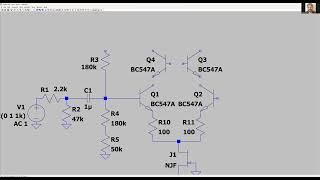 Simulare amplificator in clasa A cu tranzistori IGBT MOSFET [upl. by Airegin]