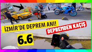 İZMİR DEPREMİ 69 MOTORLA YOLDA SEYİR HALİNDE YAKALANDIM  İŞTE DEPREM SESİ [upl. by Atnuahs55]