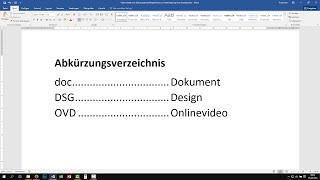 Word automatisches Abkürzungsverzeichnis erstellen Tutorial Buch schreiben Abschlussarbeit [upl. by Metsky158]