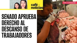 CaféYNoticias ¬ Senado aprueba Ley Silla para garantizar periodos de descanso a trabajadores [upl. by Annaeerb927]