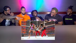 The Usos and The New Day watch their Hell in a Cell war WWE Playback [upl. by Ariahaj]