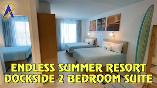 Two Bedroom Suite Tour at Universal’s Endless Summer Resort – Dockside Inn and Suites [upl. by Nollad]