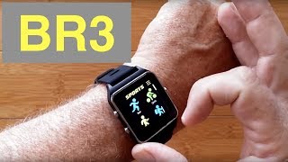 MAKIBES BR3 GPS IP68 BRIGHT Screen Apple Watch Shaped Smartwatch CompassStrava Unboxing amp 1st Look [upl. by Getraer323]