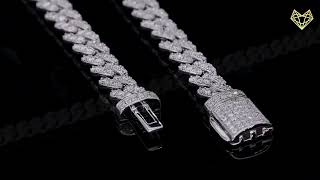 6mm Moissanite Cuban link chain bracelet Easy safe shop online  MoissaniteGemstonecom [upl. by Haorbed]