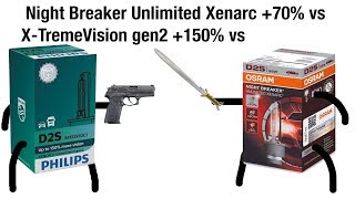 OSRAM NIGHT BREAKER 200 vs Philips XtremeVision Pro150 on Rain [upl. by Lemyt]