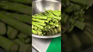 Fresh Asparagus Spears Prepped in the MealPro Kitchen [upl. by Albric]