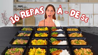 Meal Prep en 2 HEURES  5€ par REPAS  1 semaine HEALTHY amp PETIT BUDGET [upl. by Suckow35]