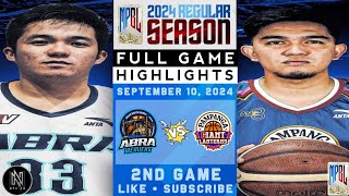 MPBL HIGHLIGHTS ABRA WEAVERS VS PAMPANGA GIANT LANTERNS SEPTEMBER 10 2024 [upl. by Nylsirhc223]