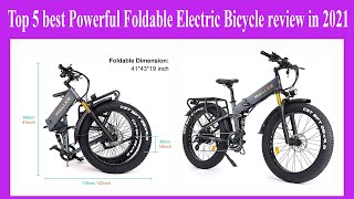 Top 5 best Powerful Foldable Electric Bicycle review in 2021 [upl. by Coben]