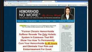 A Natural Cure for Hemorrhoids  Review of quotHemorrhoid No Morequot System [upl. by Nelehyram]