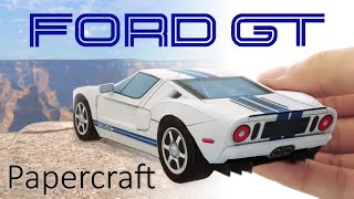 【Papercraft】How to make Ford GT 130 scale paper model [upl. by Goodyear]