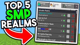 Top 5 Survival SMP Realms For Minecraft Bedrock 120  REALM CODE [upl. by Leuqer]