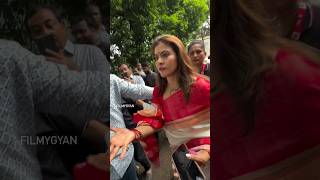 Kajol takes an exit from Maa Durga pandal navratri maa durga kajolshortvideo trending [upl. by Ocinom864]