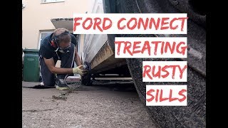 DIY Ford Connect Sill Rust Repair Treatment [upl. by Berrie]