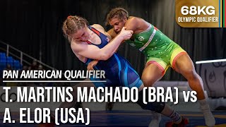 Thamires MARTINS BRA vs Amit ELOR USA  2024 PanAmerican OG Qualifier  Semi Final  WW 68Kg [upl. by Aitnas]