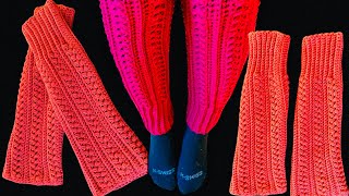 Easy Crochet Leg Warmers Tutorial For Beginners  Step by Step Tutorial  By Angel Tiah [upl. by Liane254]