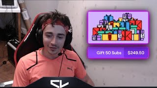 When Charles Leclerc Gifted 50 SUBS to a smaller F1 Twitch streamer [upl. by Namreg]