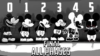 Mickey Mouse NEW ALL PHASES 05 PHASES The Final Friday Night Funkin [upl. by Ylurt]