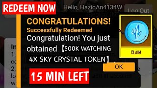 Sky Crystal Token Redeem Code  FFPL Redeem Code  Free Fire Redeem Code  Redeem Code Free Fire [upl. by Yssac590]