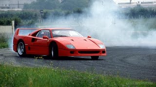 FERRARI F40 GETTING SIDEWAYS POV [upl. by Dyna]