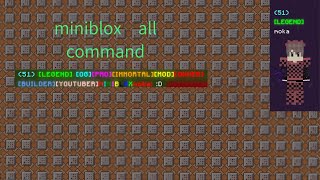 miniblox all command 2024 [upl. by Kenric637]