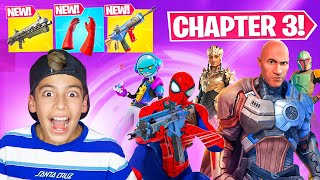 REACTING to CHAPTER 3 in FORTNITE THE ROCK  SPIDERMAN [upl. by Relyat]