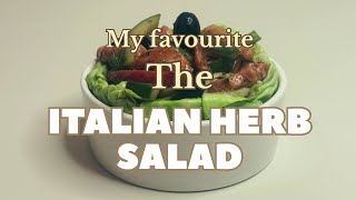 My favourite Italian salad recipe high fibre high protein dry herbs fresh veggies and fruits [upl. by Philippe]