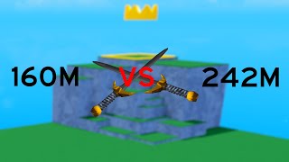 160M vs 242M Sword Fight and Steal Time [upl. by Drhacir]