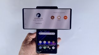 LG WING 5G Android 11 incoming CallUnboxing amp Boot Animation [upl. by Aizatsana247]