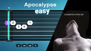 Cigarettes After Sex  Apocalypse Easy Guitar Tabs amp chords Tutorial [upl. by Nyvek]