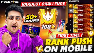 Rank Push 100⭐️In Mobile Hardest Challenge In Free Fire 50 Hours  As Gaming  Free Fire India [upl. by Essy]