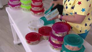 Lock amp Lock 3pc Round Canister Set w Popsicle Print on QVC [upl. by Risa]