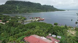 Drone Aerial video of the famous Kolonia Town in the island garden of Pohnpei Ponape State FSM [upl. by Animrac]