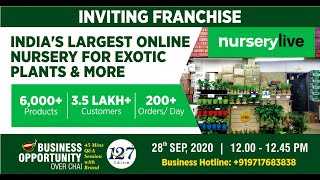 Nursery LiveOnline Nursery for Exotic PlantsFranchise Business Opportunity [upl. by Yrome]