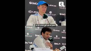 Jannik Sinner amp Matteo Berrettini Tante parole di stima in conferenza stampa Coppa Davis 🦊💙🔨 [upl. by Amrak]